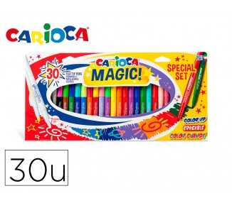 Rotulador carioca magic markers special set caja 30 unidades colores surtidos