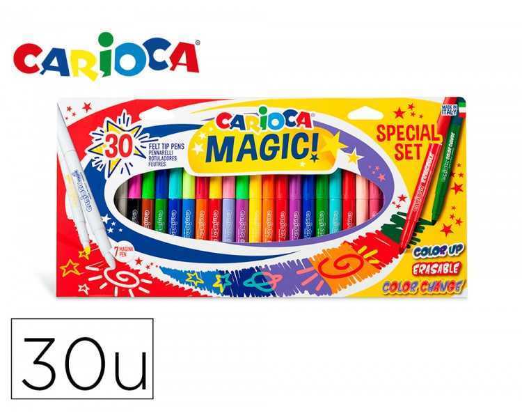 Rotulador carioca magic markers special set caja 30 unidades colores surtidos