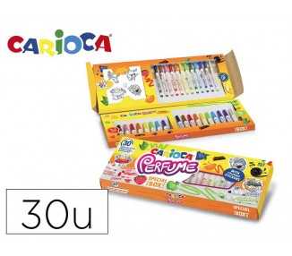 Rotulador carioca perfume caja 30 unidades colores surtidos