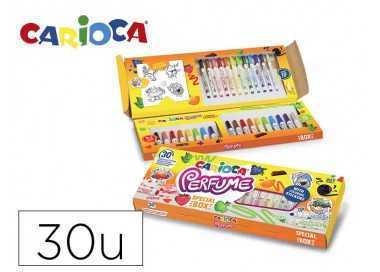 Rotulador carioca perfume caja 30 unidades colores surtidos
