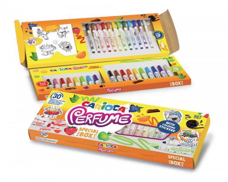 Rotulador carioca perfume caja 30 unidades colores surtidos