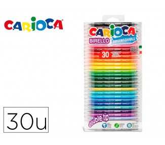 Rotulador carioca birello bipunta bolsa de 30 unidades colores surtidos
