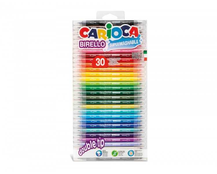 Rotulador carioca birello bipunta bolsa de 30 unidades colores surtidos