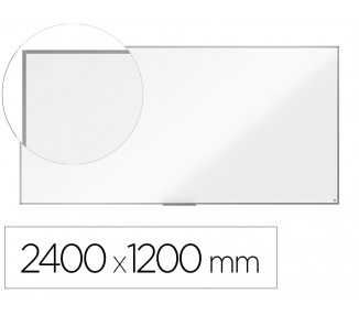 Pizarra blanca nobo essence acero lacado 2400x1200 mm