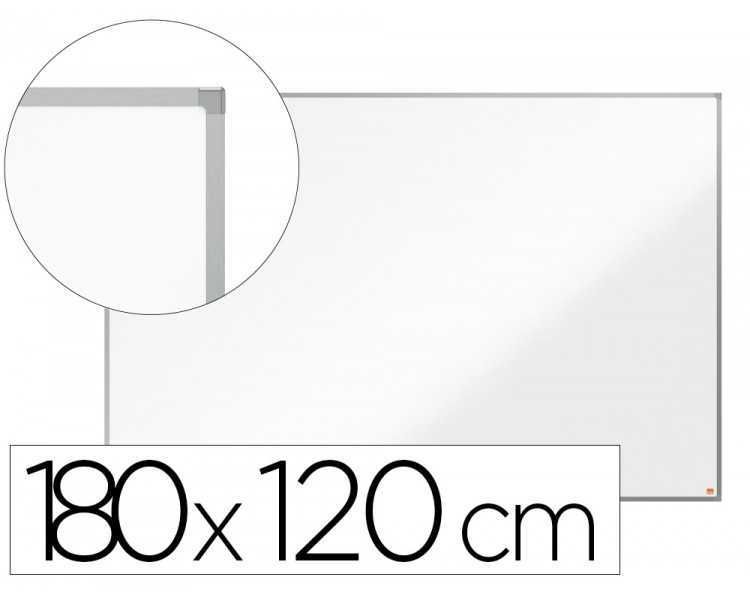 Pizarra blanca nobo essence acero lacado 1800x1200 mm