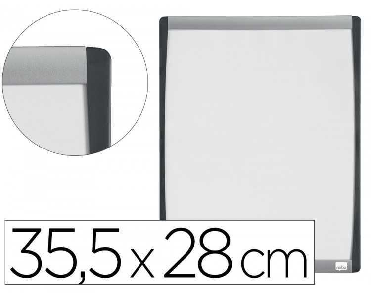 Pizarra blanca nobo magnetica marco arqueado 355x280 mm