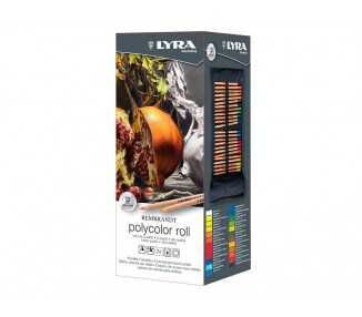 Lapices de colores lyra rembrandt polycolor 24 colores surtidos en estuche de tela enrollable