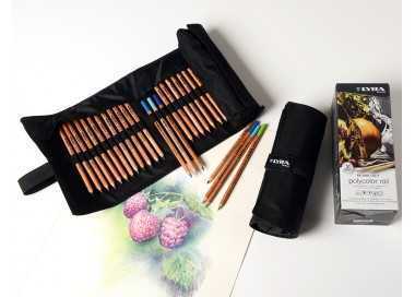 Lapices de colores lyra rembrandt polycolor 24 colores surtidos en estuche de tela enrollable