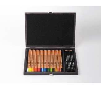 Lapices de colores lyra rembrandt polycolor 30 colores surtidos en maletin de madera
