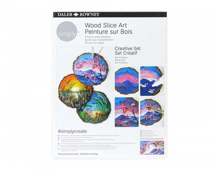 Set de pintura daler rowney simply creativo pintura madera