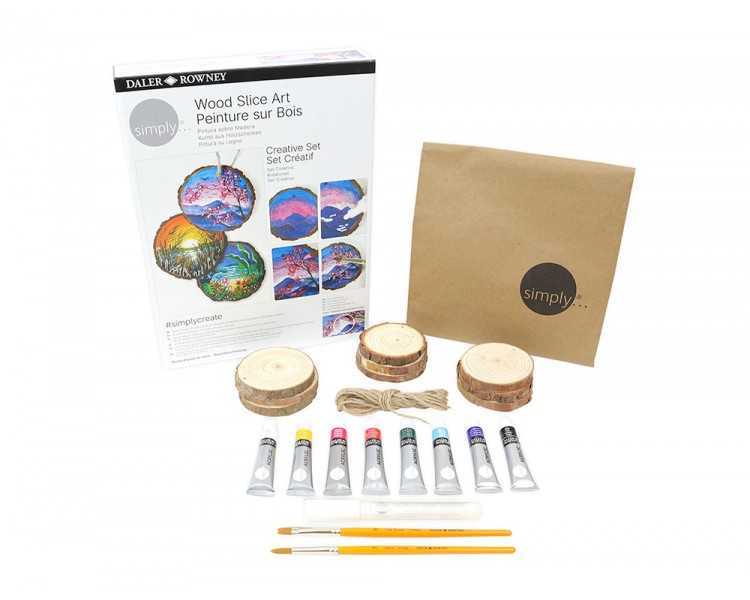 Set de pintura daler rowney simply creativo pintura madera