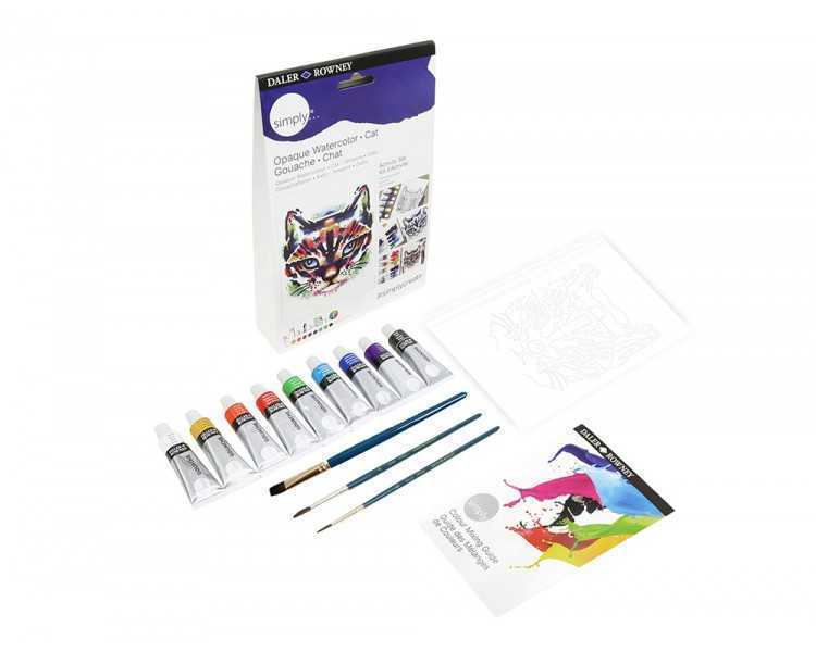 Set pintura gouache daler rowney simply activity