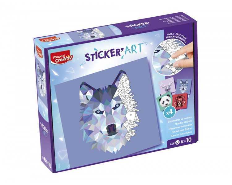Juego maped creativo sticker'art pegatinas al numero