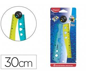Regla maped plastico plegable croc croc blister de 1 unidad 15 cm + 1 unidad 30 cm