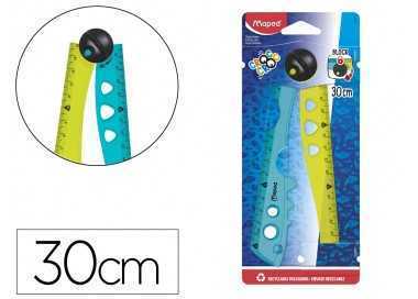 Regla maped plastico plegable croc croc blister de 1 unidad 15 cm + 1 unidad 30 cm
