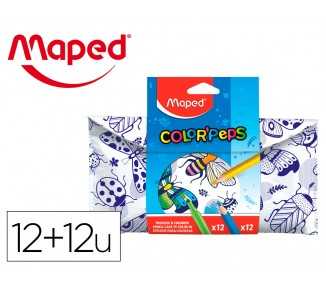Set para colorear maped 12 rotuladores + 12 lapices colores surtidos