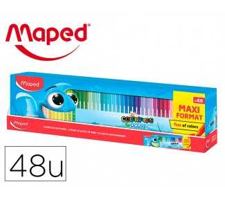 Rotulador maped color peps ocean caja de 48 unidades colores surtidos