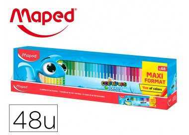 Rotulador maped color peps ocean caja de 48 unidades colores surtidos