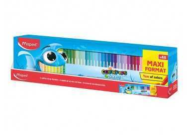 Rotulador maped color peps ocean caja de 48 unidades colores surtidos Rotulador maped color peps ocean caja de 48 unidades colores surtidos