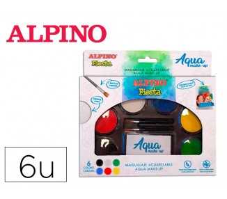 Paleta maquillaje alpino acuarelable pro 6 colores surtidos