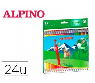 Lapices de colores alpino borrable caja de 24 unidades colores surtidos