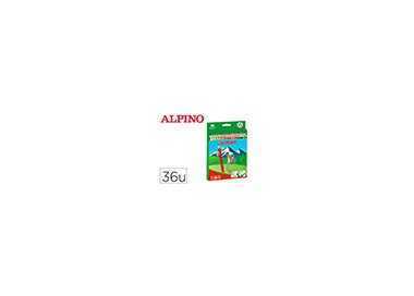 Lapices de colores alpino caja 36 unidades colores surtidos largos