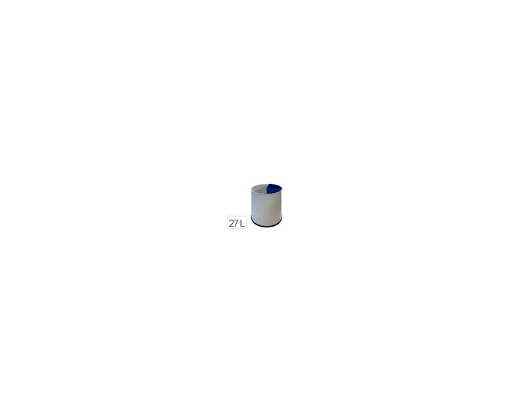 Papelera metalica sie para reciclaje con 1 departamento extraible 27 litros 300x295 mm