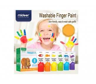 Juego mideer pinturas para dedos 6 colores