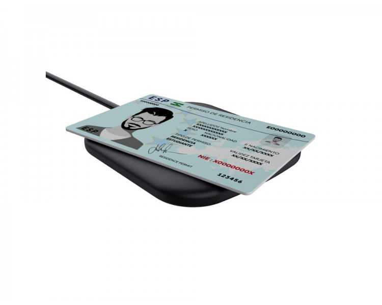 Lector de tarjetas inteligentes trust ceto sin contacto usb-a color negro