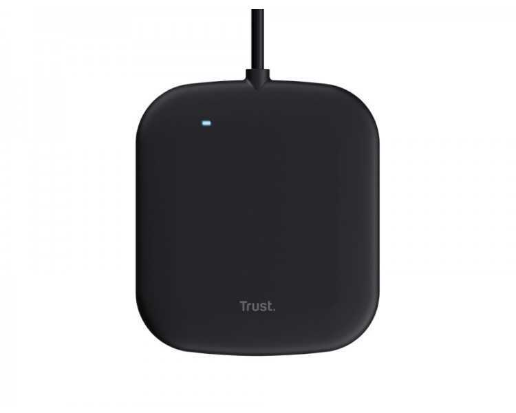 Lector de tarjetas inteligentes trust ceto sin contacto usb-a color negro