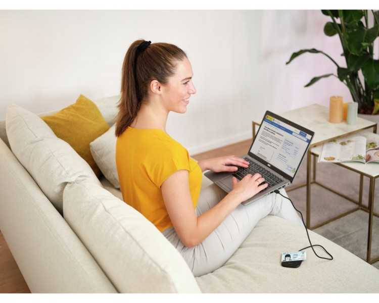 Lector de tarjetas inteligentes trust ceto sin contacto usb-a color negro