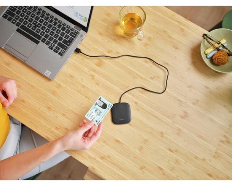 Lector de tarjetas inteligentes trust ceto sin contacto usb-a color negro