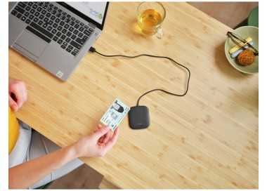 Lector de tarjetas inteligentes trust ceto sin contacto usb-a color negro