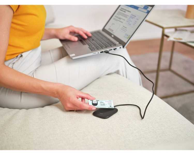 Lector de tarjetas inteligentes trust ceto sin contacto usb-a color negro