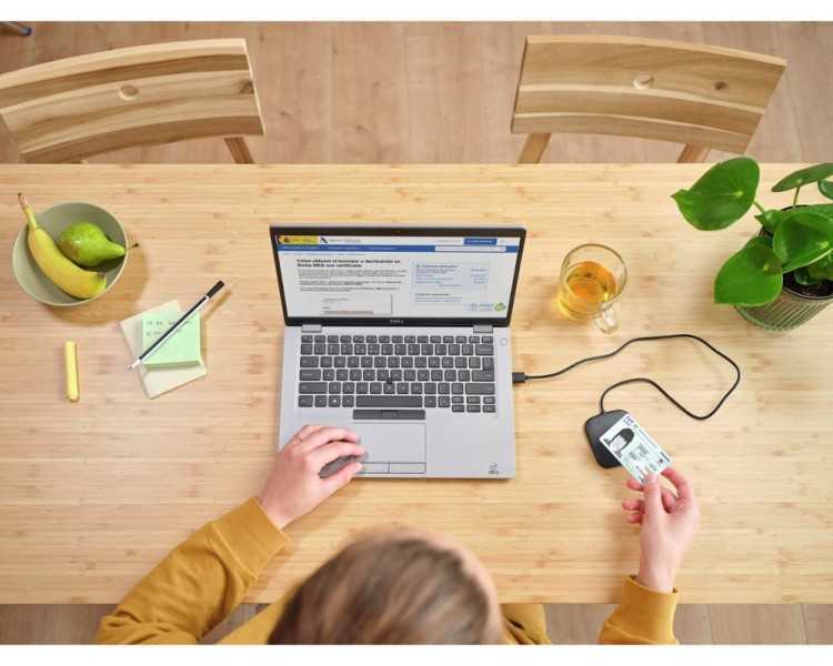 Lector de tarjetas inteligentes trust ceto sin contacto usb-a color negro