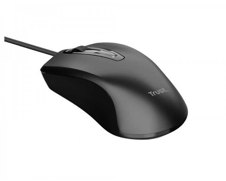 Raton trust basic optico 4 botones 1200 dpi usb 2.0 color negro