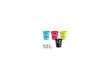 Papelera plastico plastiforte colores surtidos 11,3 litros 275x275x280 mm Papelera plastico plastiforte colores surtidos 11,3 litros 275x275x280 mm