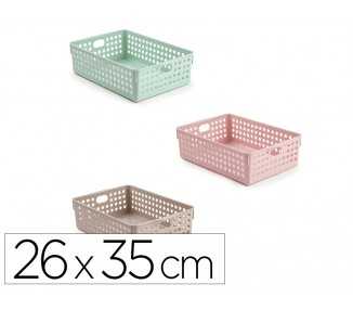 Cesta ordenacion plastiforte atlas nº 4 260x350 mm colores surtidos