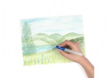 Pincel tombow water brush con deposito rellenable punta plana blister de 1 unidad