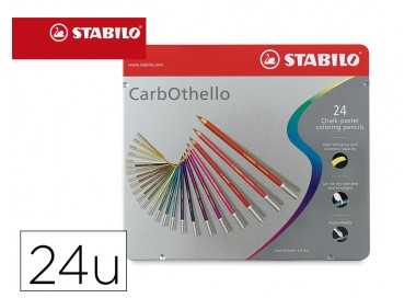 Lapices de colores stabilo acuarelables carbothello arty estuche metalico de 24 colores surtidos
