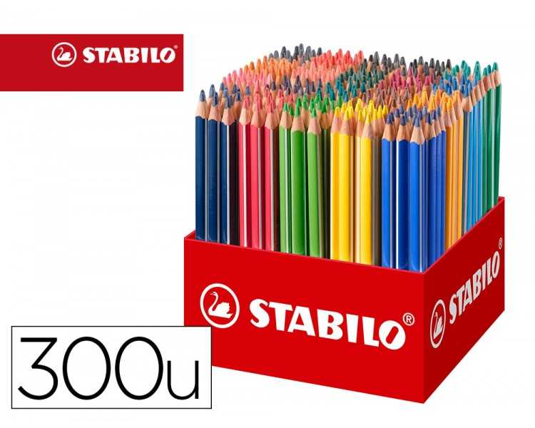 Lapices de colores stabilo trio az school pack de 300 unidades surtidas 20 colores