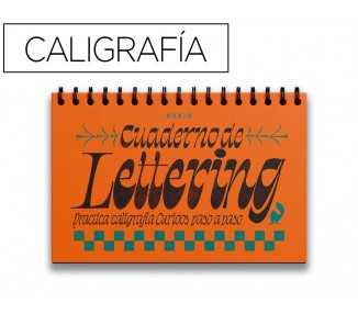 Cuaderno rubio lettering caligrafia practica curioos paso a paso encuadernacion espiral tapa dura 212 paginas