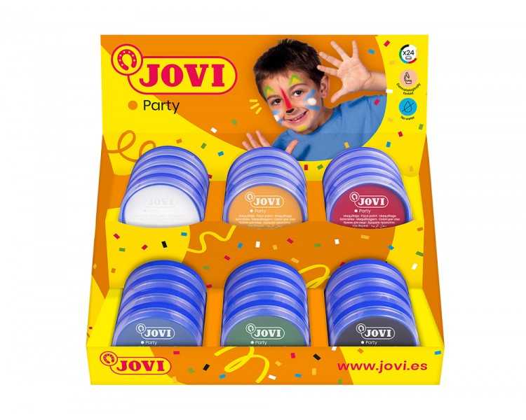 Crema maquillaje jovi face paint 8 ml expositor de 24 unidades 6 colores surtidos