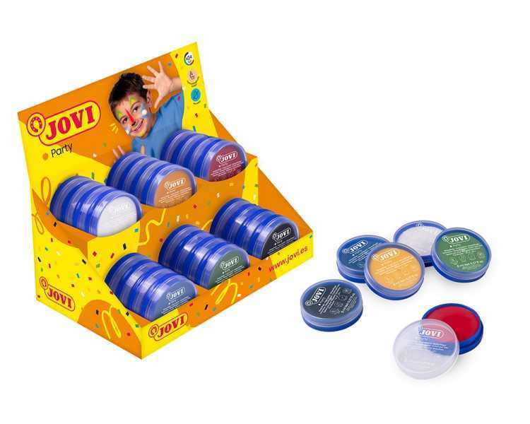Crema maquillaje jovi face paint 8 ml expositor de 24 unidades 6 colores surtidos