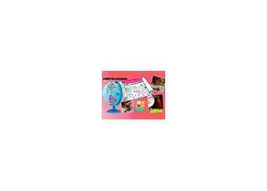 Globo terraqueo nova rico con luz infantil mappa&mondo base y meridiano color azul diametro 25 cm