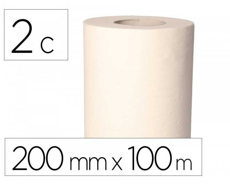 Papel secamanos bunzl greensource celulosa blanco 2 capas 200 mm x 100 mt paquete de 6 unidades