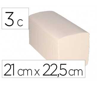 Toalla secamanos bunzl greensource hidrosoluble celulosa blanco plegado en v 3 capas 21x22,5 cm caja de 15