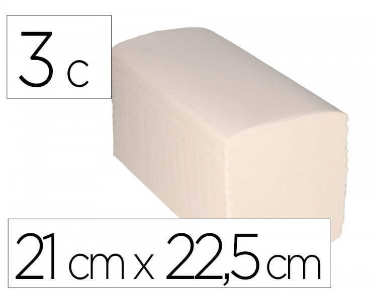Toalla secamanos bunzl greensource hidrosoluble celulosa blanco plegado en v 3 capas 21x22,5 cm caja de 15