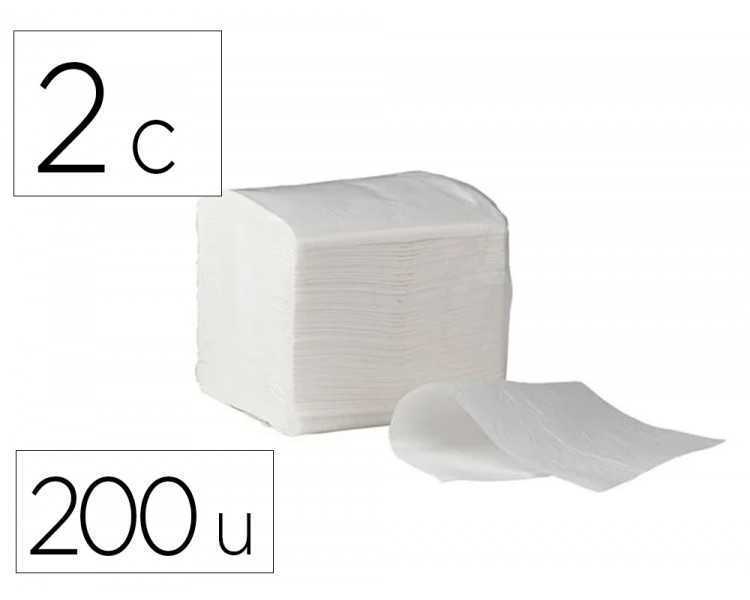 Papel higienico bunzl greensource celulosa plegado en v 2 capas caja de 40 paquetes de 200 unidades