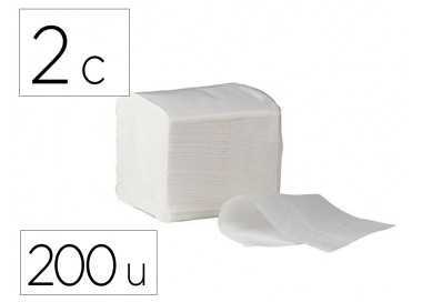 Papel higienico bunzl greensource celulosa plegado en v 2 capas caja de 40 paquetes de 200 unidades